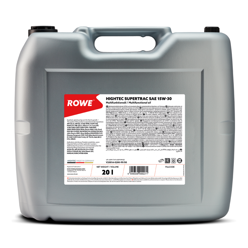 ROWE HIGHTEC Supertrac (STOU) 15W-30 20л. ROWE HIGHTEC Supertrac (STOU) 15W-30 20л.