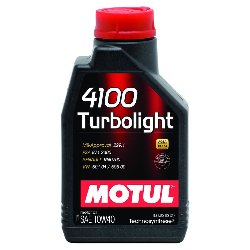 Motul 4100 Turbolight 10W40, 1 литр Motul 4100 Turbolight 10W40, 1 литр