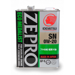 Idemitsu Zepro Eco Medalist 0W20, 4 литра