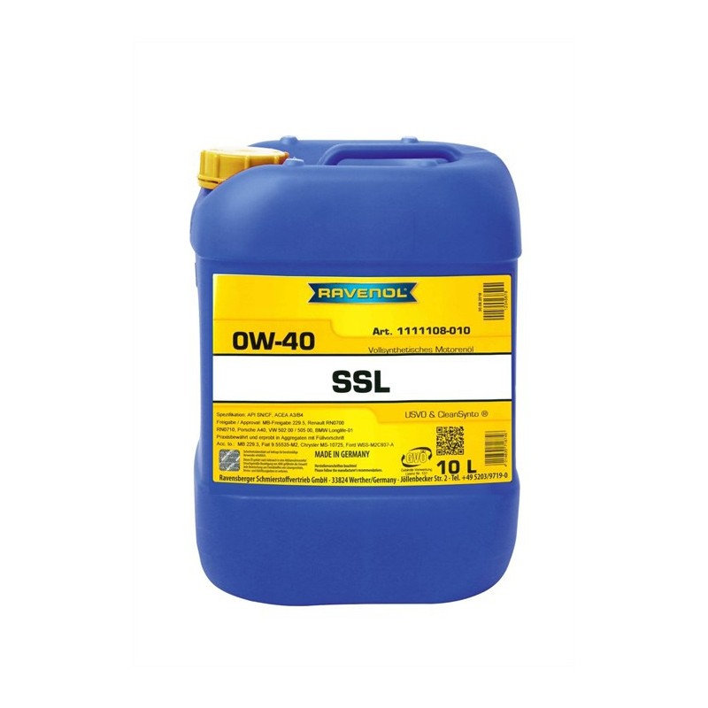 Ravenol SSL SAE 0W-40, 10 литров