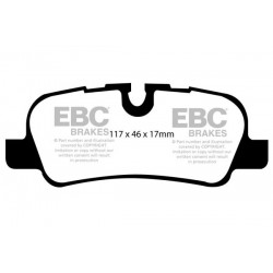 EBC Ultimax (DP1542) Колодки тормозные задние для Range Rover 3.6TD, Discovery 3, 4