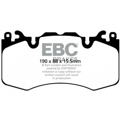 EBC YellowStuff (DP42064R) Колодки тормозные передние для Range Rover 3.0TD, Dicovery 5, Defender 90, 110