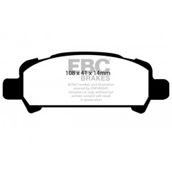 EBC Ultimax (DP1293) Колодки задние для Subaru Legacy 3.0 (2003-2010)