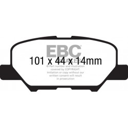 EBC YellowStuff (DP42171R) Колодки задние для Mitsubishi ASX 2.0 (2012-)