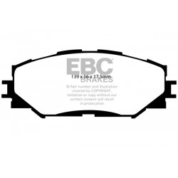 EBC Ultimax (DP1791) Колодки передние для Toyota Corolla 1.6 (207-2019)