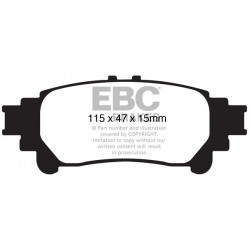 EBC YellowStuff (DP41850R) Колодки задние для Toyota Highlander 3.5 (2014-2019)