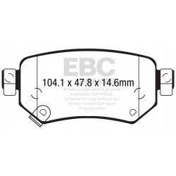 EBC GreenStuff (DP22287) Колодки задние для Mazda 6 GJ, GL (2015-)