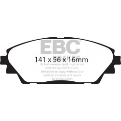 EBC GreenStuff (DP22185) Колодки передние для Mazda 3 2.0 (BN, BM) (2013-2019), CX-30 2.0 (2019 -)