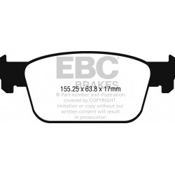 EBC Ultimax (DPX2273) Колодки передние для Audi A4 2.0t (B9) (2015-), A5 2.0t (B9) (2016-)