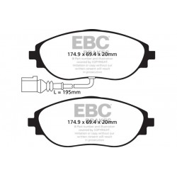 EBC Ultimax (DPX2127) Колодки передние для Audi Q3 2.0t (2018-), Audi TT 2.0t (2014-)