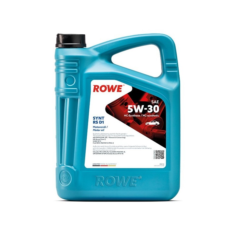 ROWE HIGHTEC Synt RS D1 5W-30, 4 литра