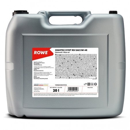 ROWE HIGHTEC Synt RSi 5W-40, 20 литров