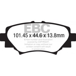 EBC GreenStuff (DP22186) Колодки задние для Mazda 3 (BM) 1.5, 2.0л (2013-2016)