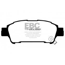 EBC Ultimax (DP1401) Колодки задние для Toyota Alphard 2.4 (2000-2008)