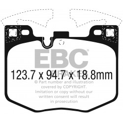 EBC YellowStuff (DP42302R) Колодки передние для BMW X3 (G01) 2.0T (2017-)